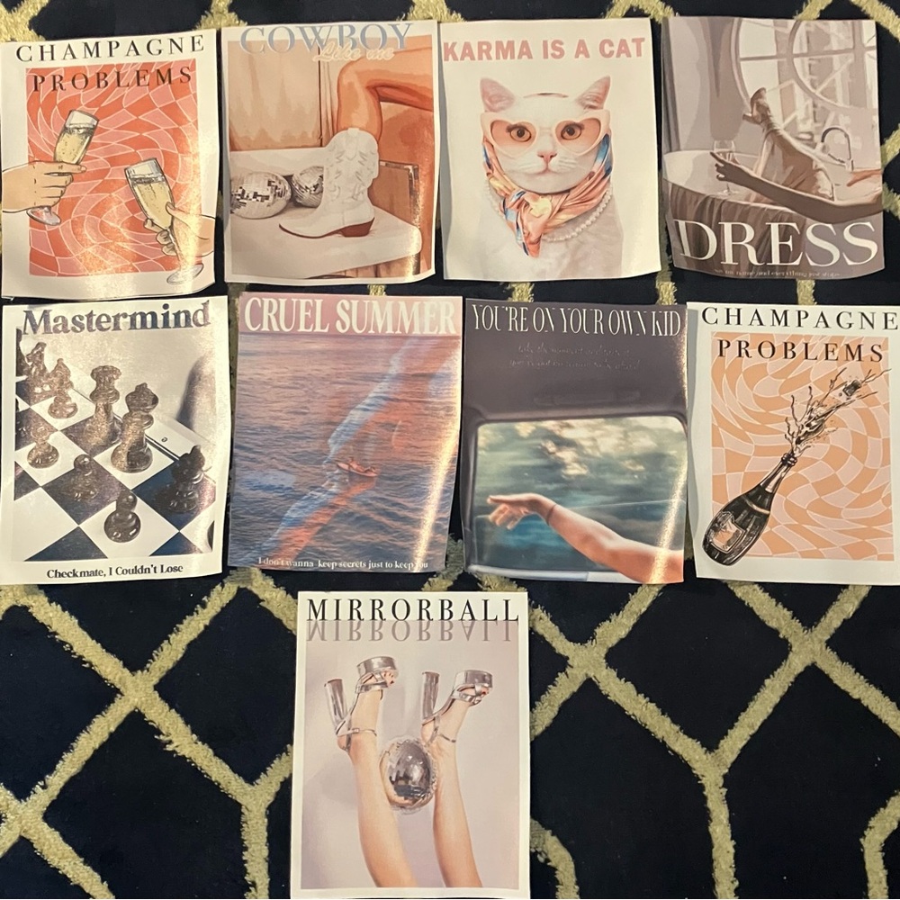 Taylor Swift Themed Art Prints Set